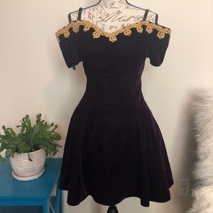 Vintage Velvet Purple Rampage Dress, size 3